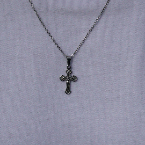 CRUCIFIX 2.0 NECKLACE - SILVER TONE