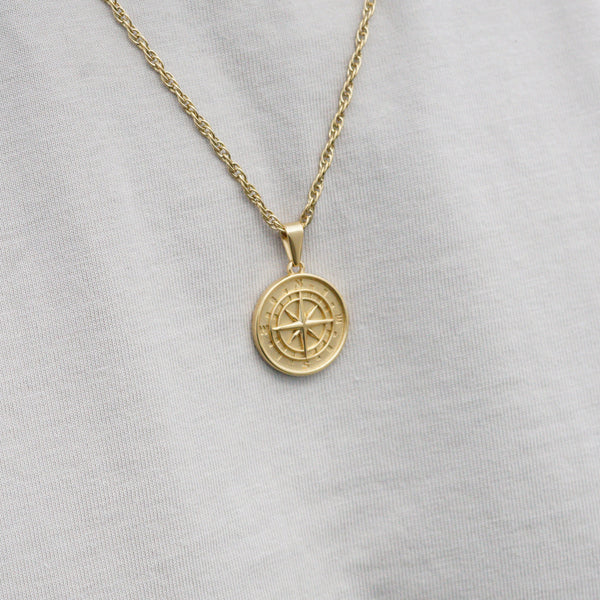 Compass Necklace - 18k Gold Plated