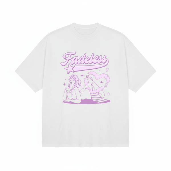 Fading Love Tee Box Fit - Hvid/Pink