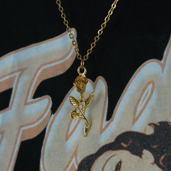 Fleur Necklace – Elegant men's necklace in 18K gold plating 3 mm