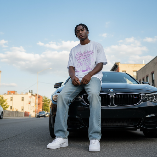 Fading Love Tee Box Fit - Hvid/Pink