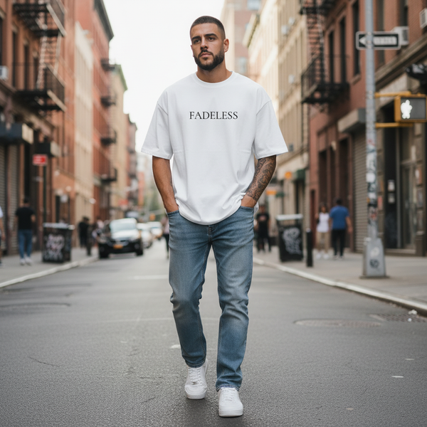 Simple Tee Box Fit - Hvid/Sort