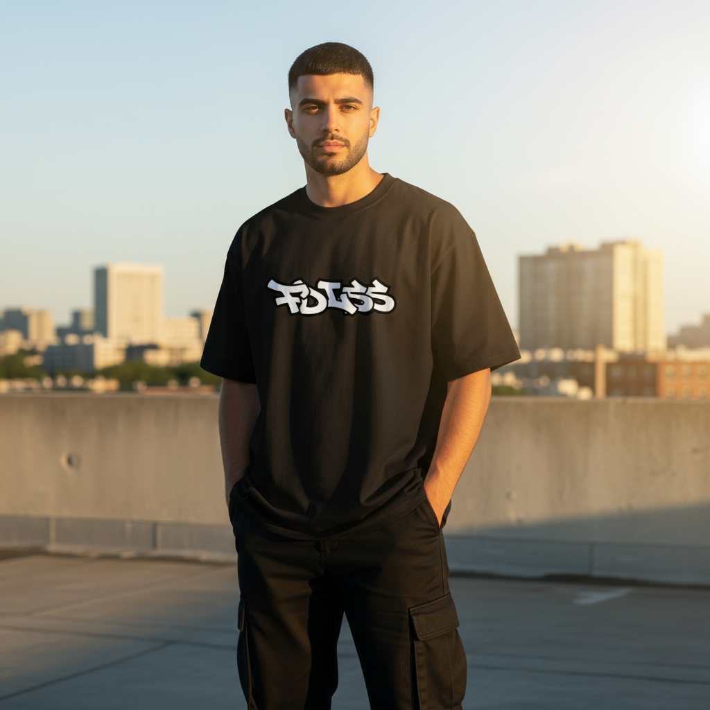 Emission Tee Box Fit - Sort/Hvid