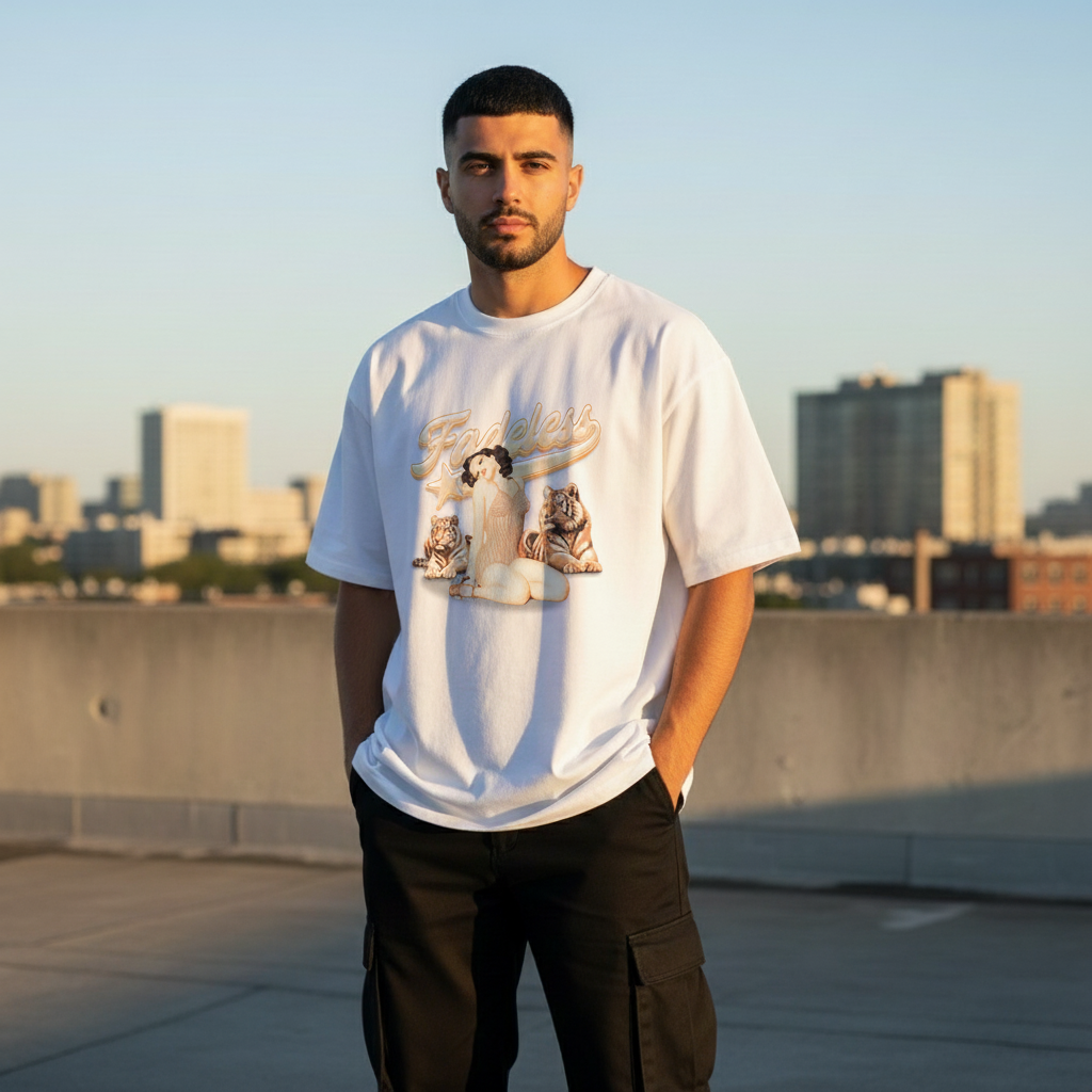 Monroe Logo Tee Box Fit - Hvid