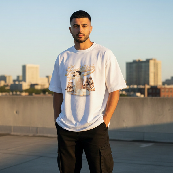 Monroe Logo Tee Box Fit - Hvid