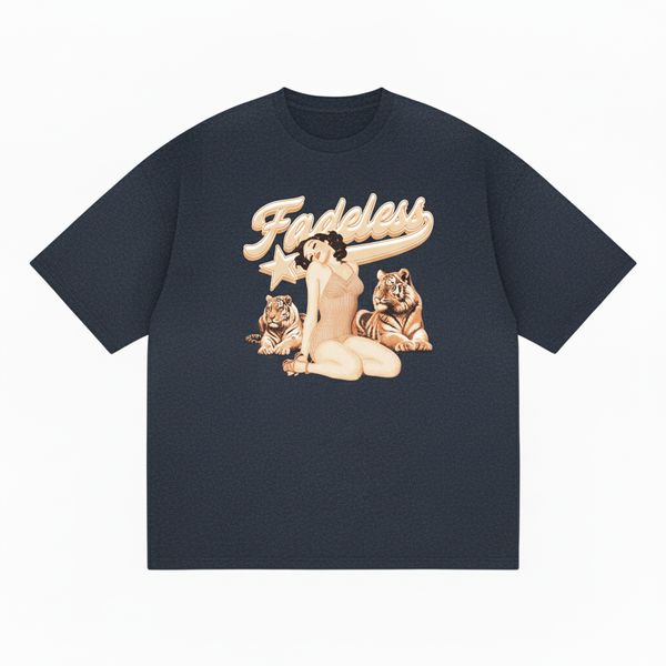 Monroe Logo Tee Box Fit - Navy