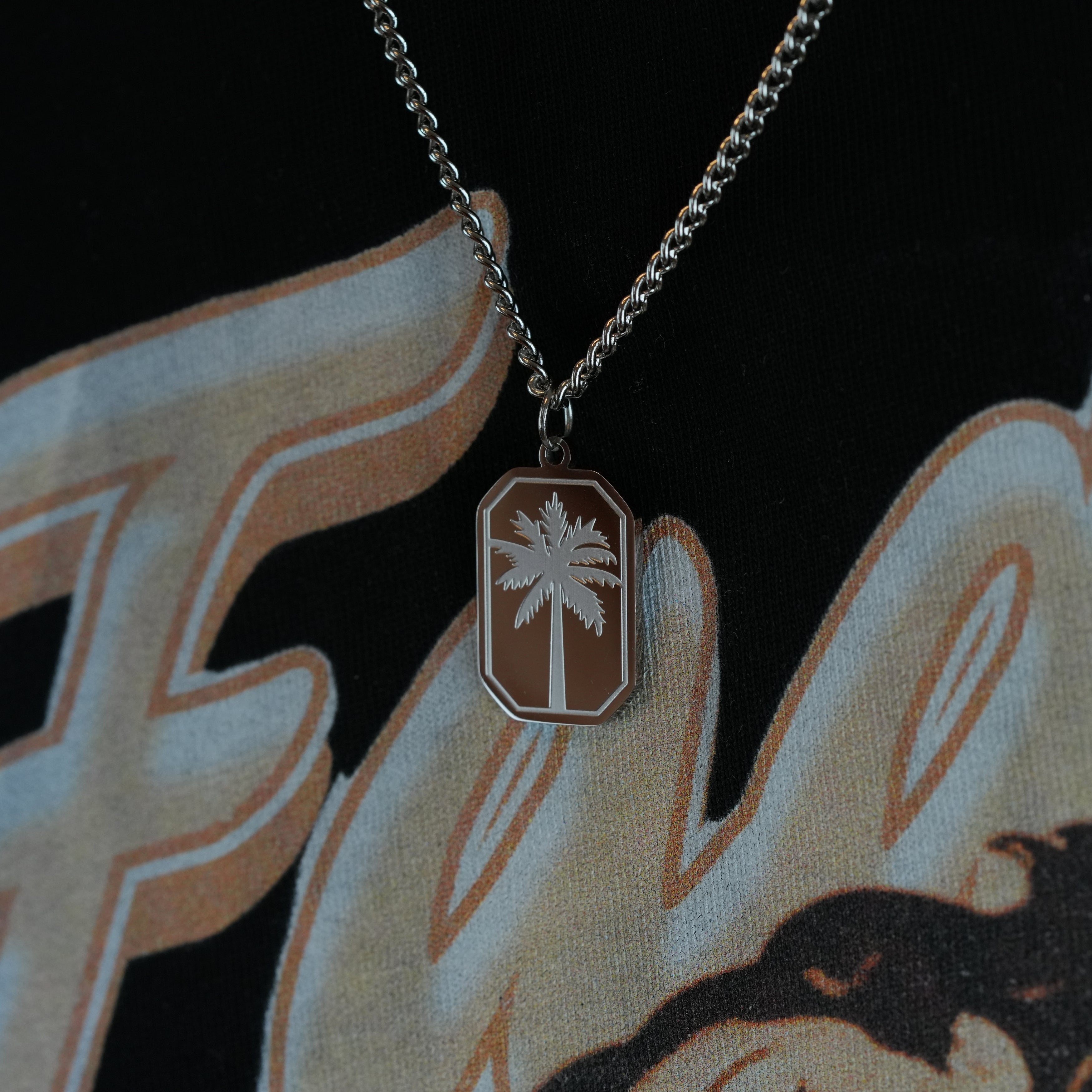 Palm Necklace – Silver men's chain 3 mm in stainless steel