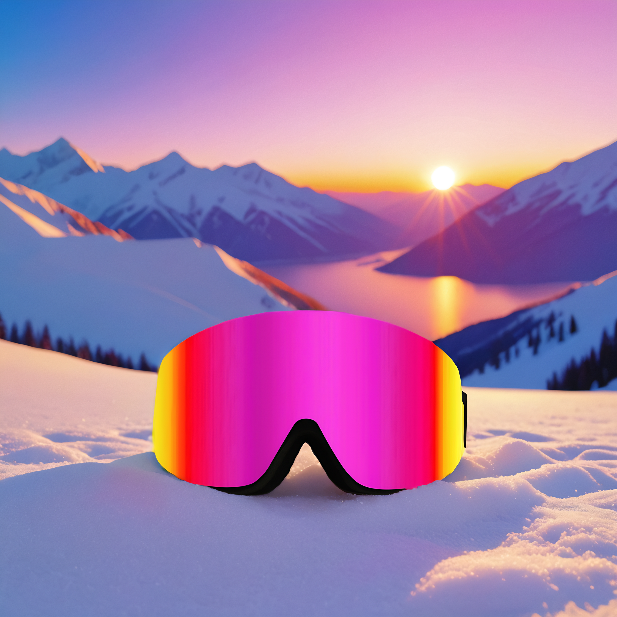 SKI GOGGLES - PINK SKY
