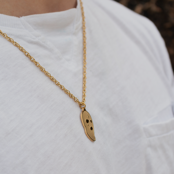 SKI MASK NECKLACE - GOLD