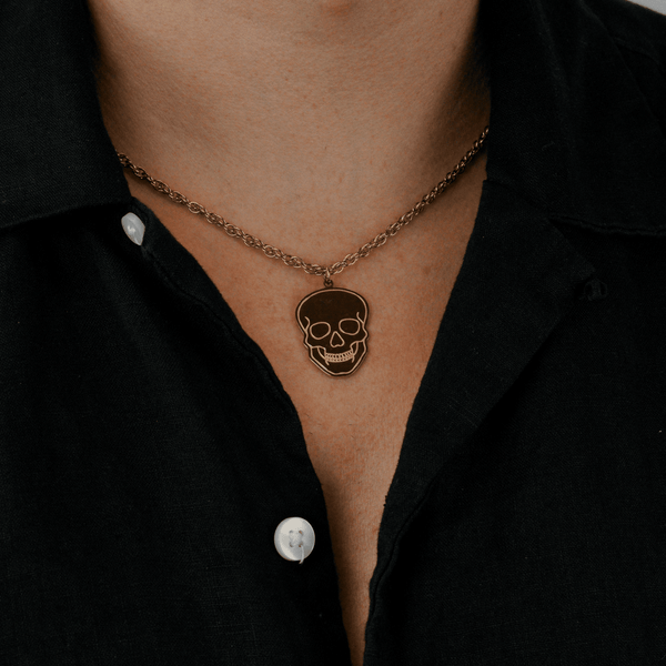 SKULL NECKLACE - GOLD