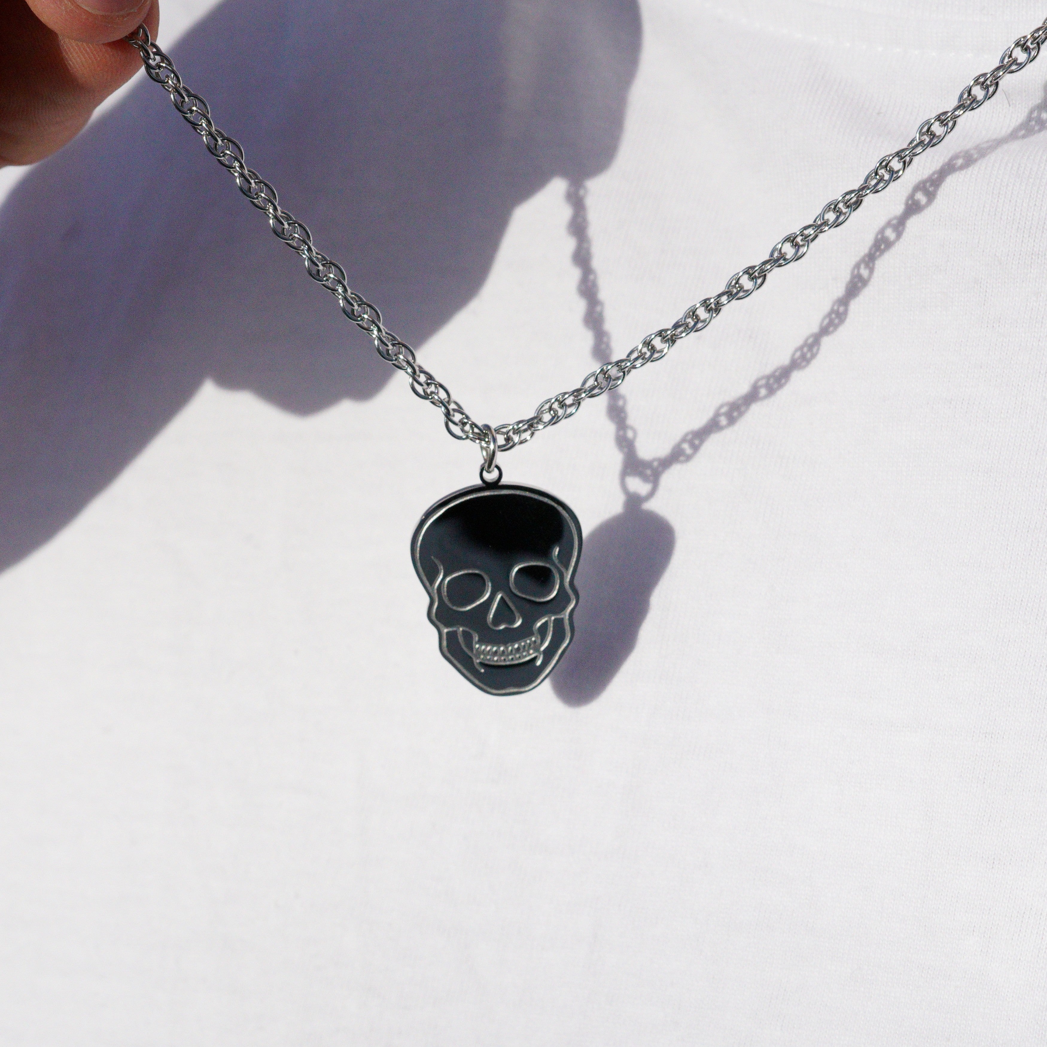 SKULL NECKLACE - SILVER