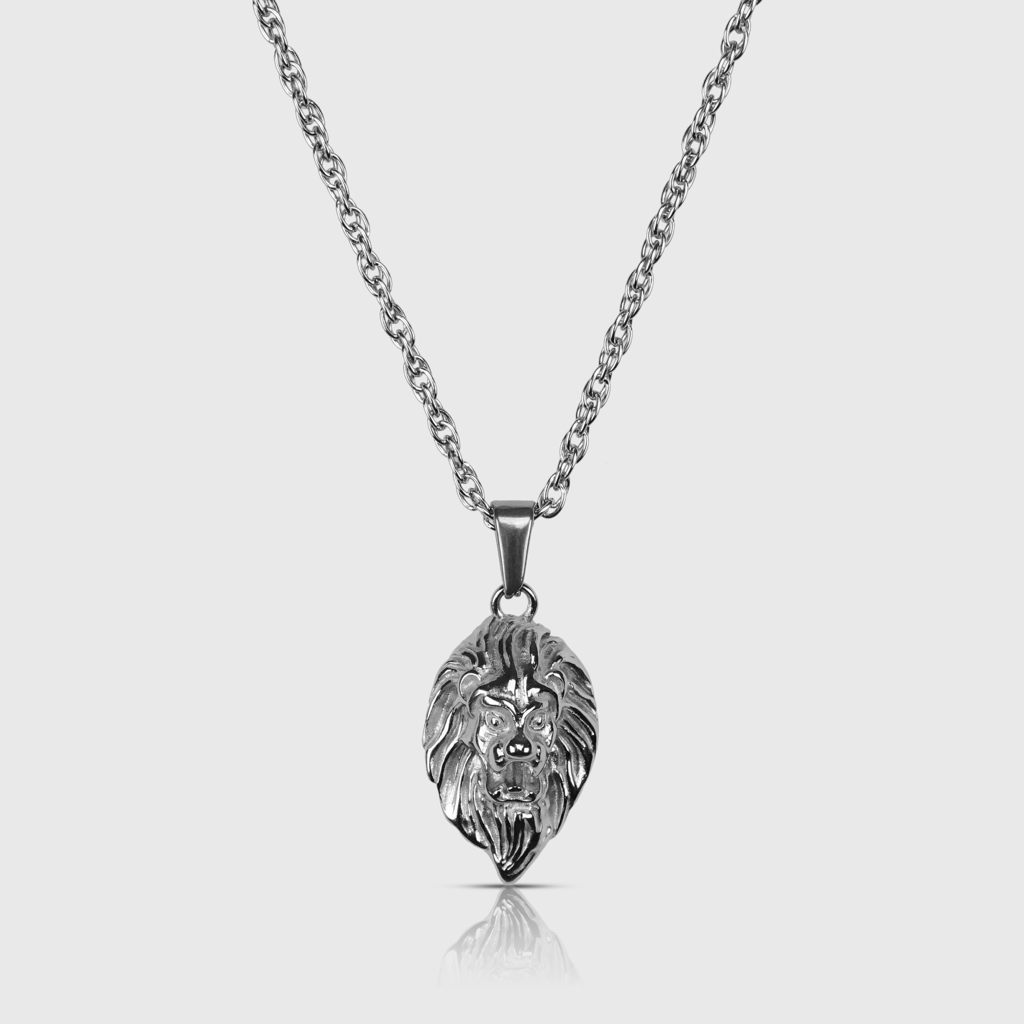 LION NECKLACE - SILVER