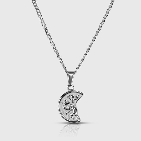 Moon Necklace - Silver