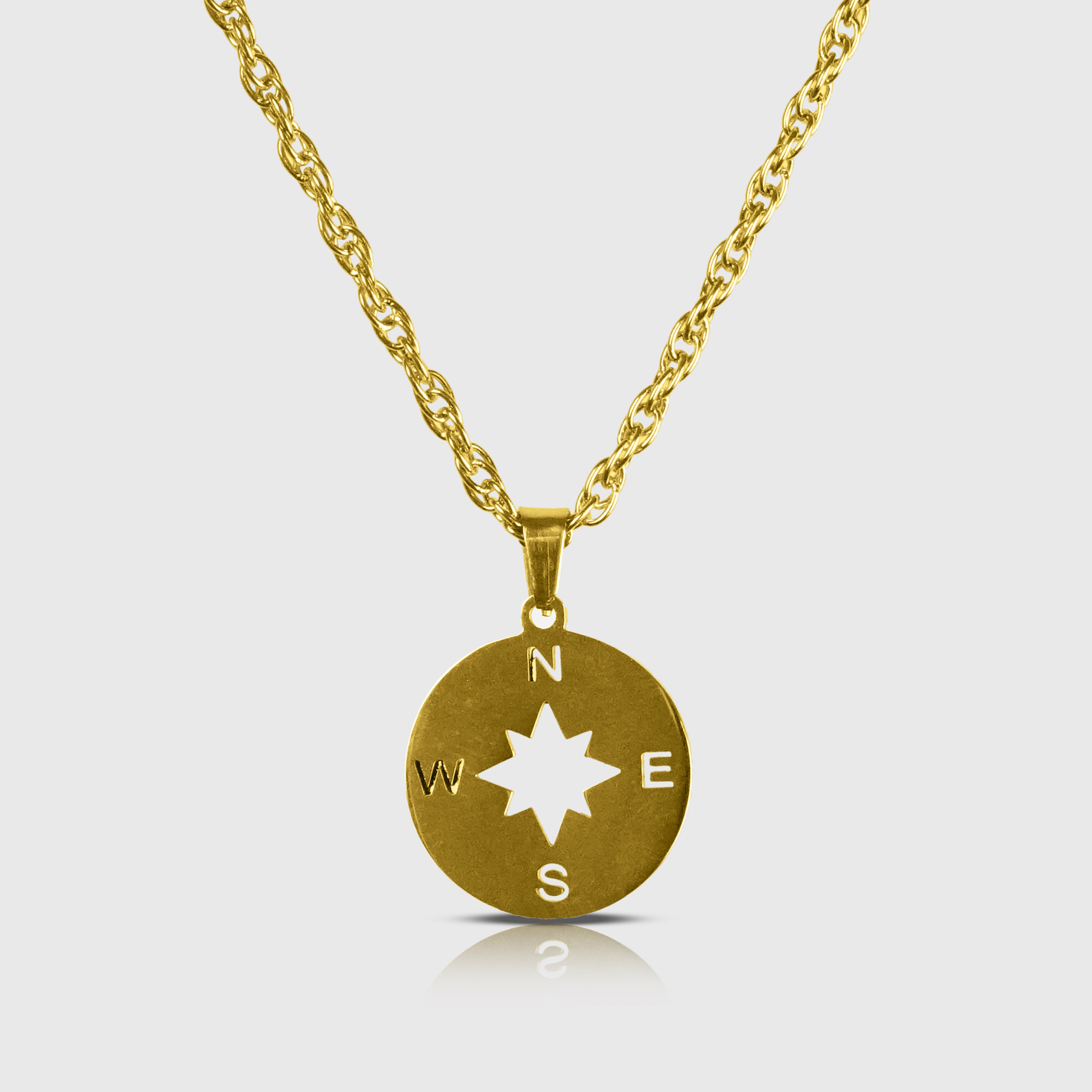 COMPASS 2.0 PENDANT - SILVER TONE