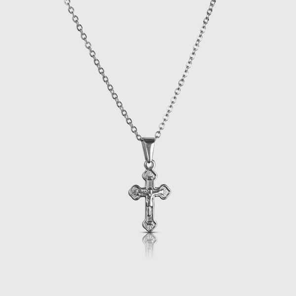 CRUCIFIX 2.0 NECKLACE - SILVER TONE